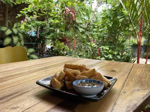 Their delicious ‘Yuca Fritas’   at Gypsea in Puerto Viejo De Talamanca
