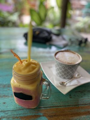 Mango Lassi and the best coffee around here at Gypsea in Puerto Viejo De Talamanca