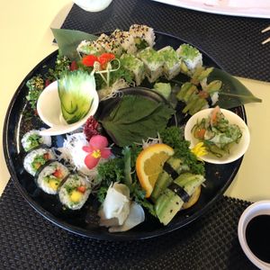 Freestyle vegan platter  at Sushimari in Funchal