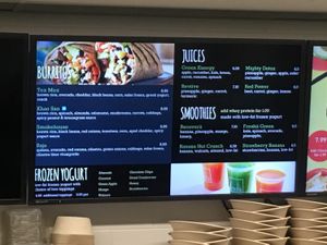 Burritos, juices and thangs  at IAH - freshii - TB in Houston