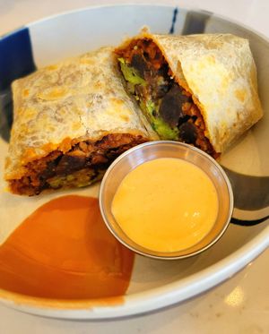 Amara burrito (gluten free and vegan optional) at Amara Kitchen in Los Angeles
