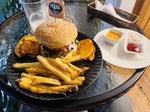 BBQ Burger  at Prana Vegan in Arequipa