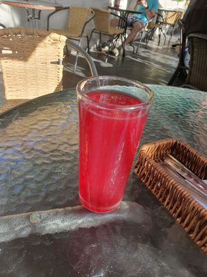 Corn drink at Prana Vegan in Arequipa