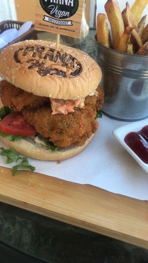 KFC Burger   at Prana Vegan in Arequipa