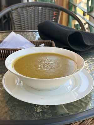 Veg cream soup   at Prana Vegan in Arequipa