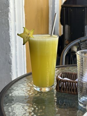 Fresh juice   at Prana Vegan in Arequipa