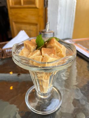 Queso ice cream 6/10 (nice, but kind of icy)  at Prana Vegan in Arequipa