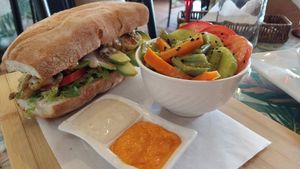 Sandwich at Prana Vegan in Arequipa