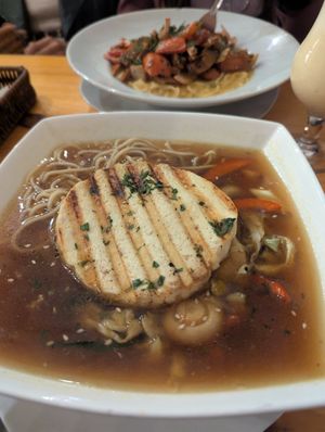 The ramen with tofu at Prana Vegan in Arequipa