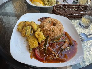 Eggplant chicarones at Prana Vegan in Arequipa