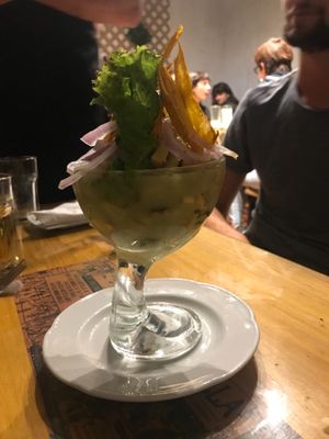 One of the many different vegan versions of ceviche  at Prana Vegan in Arequipa