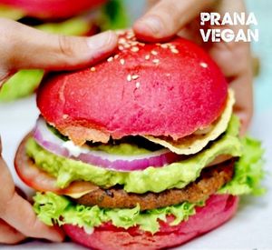 Mexican Vurguer at Prana Vegan in Arequipa