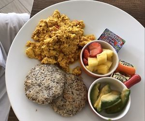 Tofu scramble  at Alfresco in Oranjestad