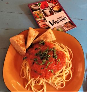 Spaghetti Arrabiata at Casa del Ritmo in Santa Marta