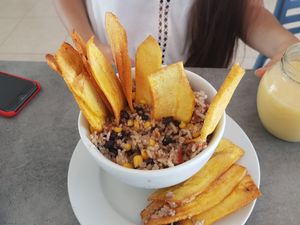 Buddha bowl. at Casa del Ritmo in Santa Marta