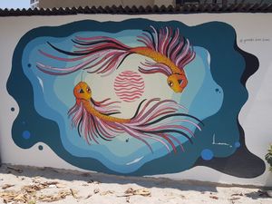 Beautiful art. at Casa del Ritmo in Santa Marta