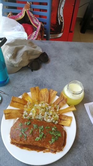 Enchilada at Casa del Ritmo in Santa Marta