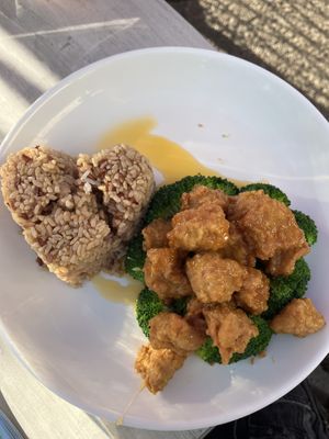 Tangerine chicken  at Plumeria in Encinitas