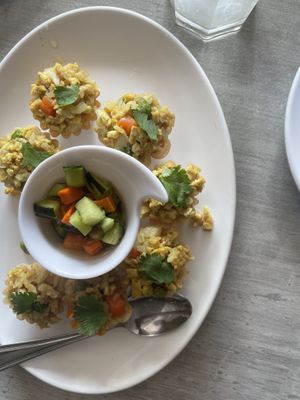 Flower cups  at Plumeria in Encinitas