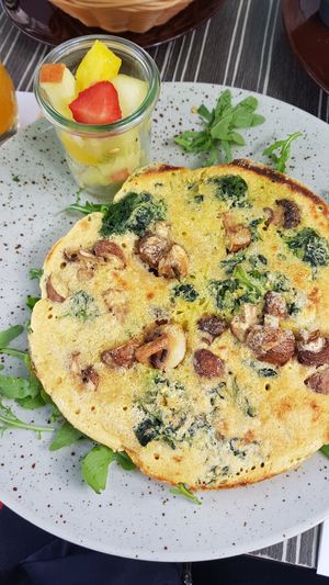 Vegan breakfast (vegan omelett) at Treibhaus in Hannover