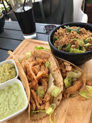 Mexican platter  at Cafe Berlin in San Juan
