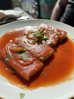 Criollo tofu  at Cafe Berlin in San Juan