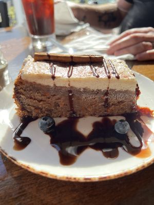 Chef’s carrot-coconut cake with cream at Cafe Berlin in San Juan