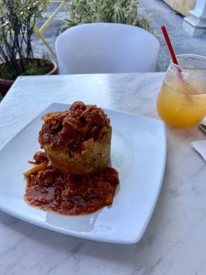 Vegan mufongo   at Cafe Berlin in San Juan