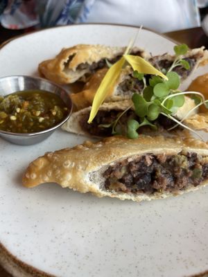 Vegan empanadas   at Cafe Berlin in San Juan