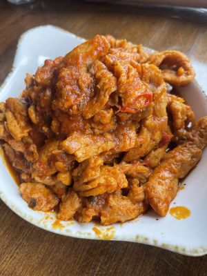 Ropa Vieja Vegana at Cafe Berlin in San Juan