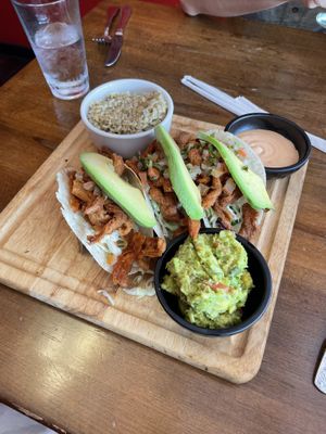Soy curl tacos  at Cafe Berlin in San Juan
