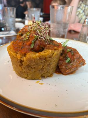 Vegan Puerto Rican Mofongo Entree at Cafe Berlin in San Juan