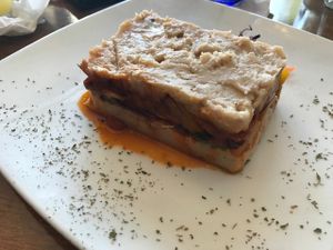 Pastelon at Cafe Berlin in San Juan