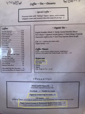 Vegan cake and ice cream offered   at Cafe Berlin in San Juan