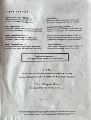 Vegan section  #Veganuary at Cafe Berlin in San Juan