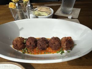Vegan meatballs!  at Cafe Berlin in San Juan
