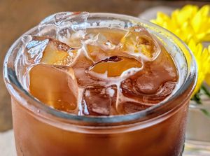 Oat iced latte at Cafe Berlin in San Juan