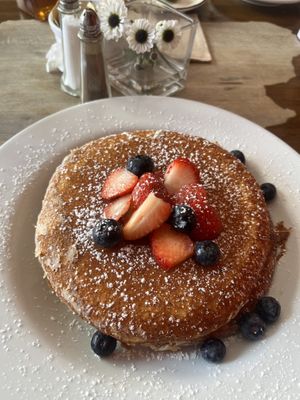 gluten free and vegan pancakes   at Cafe Berlin in San Juan