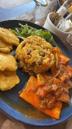 Tofu Criollo  at Cafe Berlin in San Juan