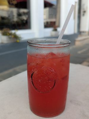 Strawberry lemonade at Cafe Berlin in San Juan