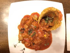 Vegan Puerto Rican mofongo at Cafe Berlin in San Juan
