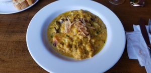 Rissoto de vegetales y queso vegano. at Cafe Berlin in San Juan