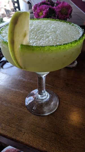 Apple margarita at Cafe Berlin in San Juan