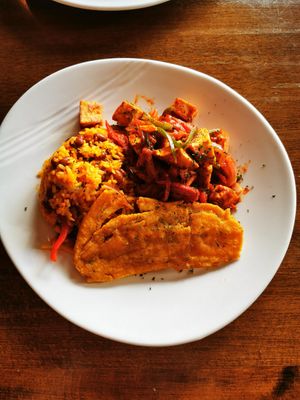 Criolli Tofu at Cafe Berlin in San Juan
