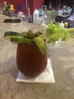 Vegan Bloody Mary at Cafe Berlin in San Juan