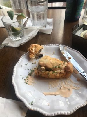 Vegan empanadas  at Cafe Berlin in San Juan