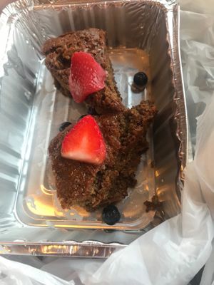Vegan carrot cake at Cafe Berlin in San Juan