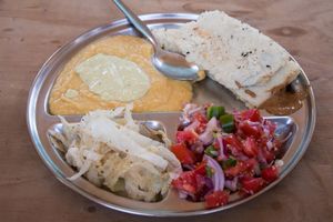 Delicious vegan meals at Sadhana Forest Kenya at Sadhana Forest in Maralal