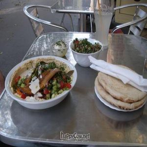 Lunch at Hummus Bar at Hummus Bar Vegetarian in Budapest