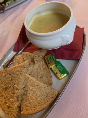 Leek soup  at Richmond Tea Rooms in Manchester